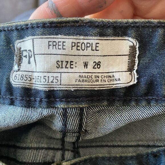 Free people Jeans black distressed 26 - Picture 7 of 9
